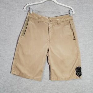 VINTAGE Metal Mulisha Men Shorts 30 Chino Logo Patch Pockets Inseam 10" READ